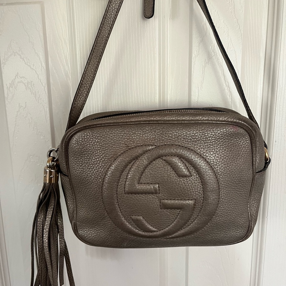 Gucci Brown Crossbody Bag Disco Bag with Iconic GG Logo